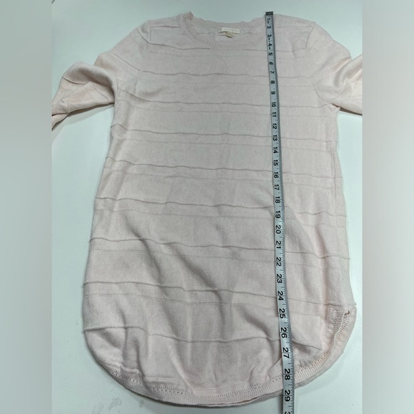 Lisa Todd Baby Pink Tie Sleeve Detail Cotton Sweater Size Small - Picture 7 of 9